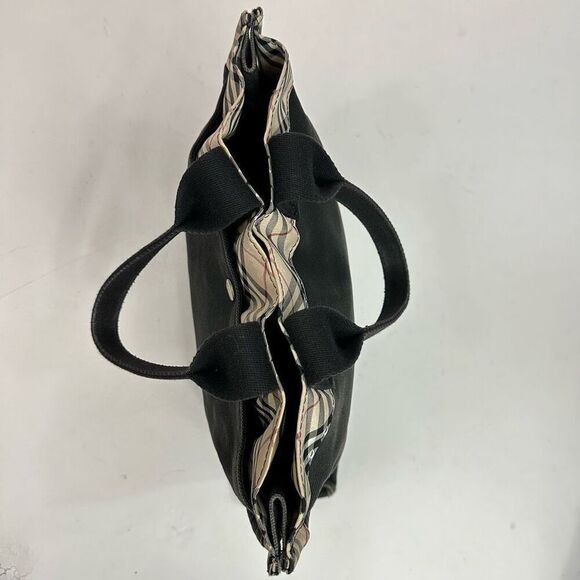 Burberry Blue Label Black Canvas and Nova Check Tote - Picture 7 of 10